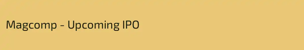 Magcomp - Upcoming IPO